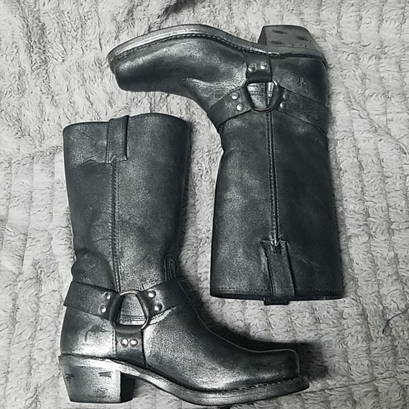 frye metallic boots